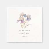 エレガント虹彩結婚フローラ スタンダードカクテルナプキン (正面)