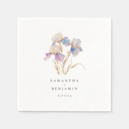 エレガント虹彩結婚フローラ スタンダードカクテルナプキン