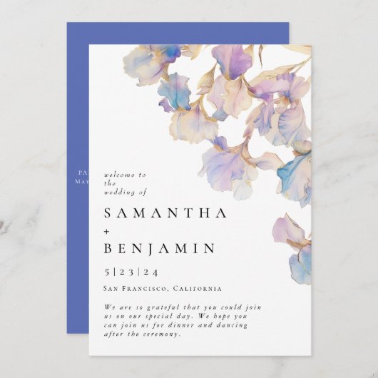 エレガント虹彩結婚フローラ プログラム (正面/裏面)