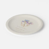 エレガント虹彩結婚フローラ ペーパープレート (アングル)