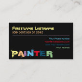 エレガント虹色の六角形 名刺 (裏面)