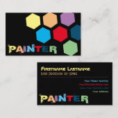 エレガント虹色の六角形 名刺 (正面/裏面)