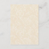 エレガント蝶とフローラ結婚の詳細 エンクロージャーカード (裏面)