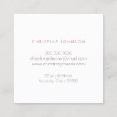 エレガント蝶のロゴ スクエア名刺 (裏面)