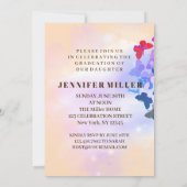 エレガント蝶の卒業会 招待状 (裏面)