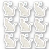 エレガント蝶の猫 シール (正面)