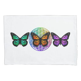 エレガント蝶カラフルの花 枕カバー