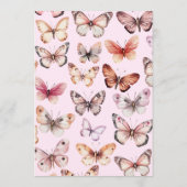 エレガント蝶結婚のカスタムパーティー メニュー (裏面)