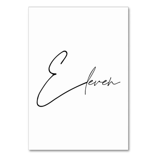 エレガント表結婚11表番号 テーブルナンバー (正面)