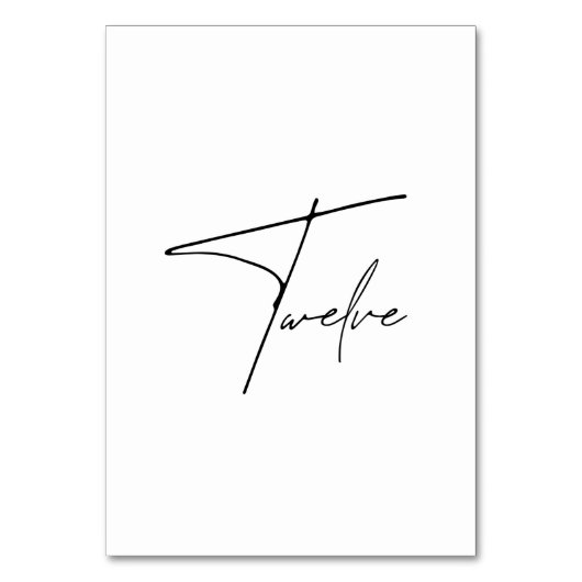 エレガント表結婚12表番号 テーブルナンバー (正面)