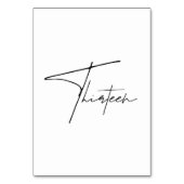 エレガント表結婚13表番号 テーブルナンバー (裏面)