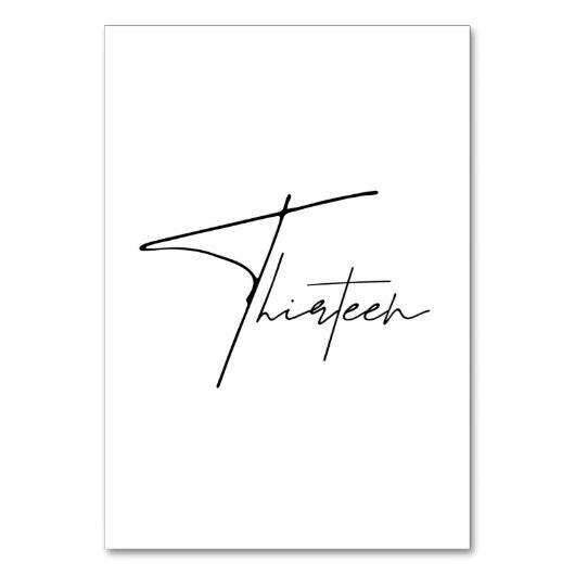 エレガント表結婚13表番号 テーブルナンバー (正面)