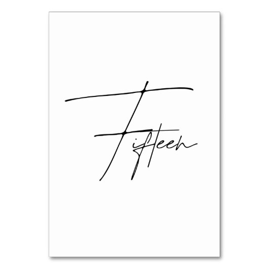 エレガント表結婚15表番号 テーブルナンバー (正面)