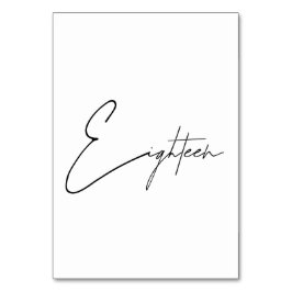 エレガント表結婚18表 テーブルナンバー