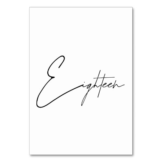 エレガント表結婚18表 テーブルナンバー (正面)