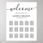 エレガント表15の結婚座席表 ポスター (正面)