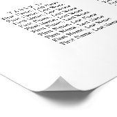 エレガント表15の結婚座席表 ポスター (角)