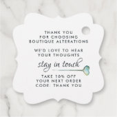 エレガント裁縫機械フローラテーラー |つるラベル フェイバータグ (裏面)