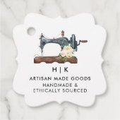 エレガント裁縫機械フローラテーラー |つるラベル フェイバータグ (正面)