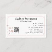 エレガント装飾枠フェミニンフローラバラ 名刺 (裏面)