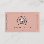 エレガント装飾枠フェミニンフローラバラ 名刺 (正面)