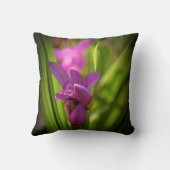 エレガント装飾用クッション – パープルアイリスフラワー クッション (裏面)