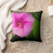 エレガント装飾用クッション – ピンクモーニンググローリー クッション (ブランケット)