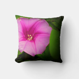エレガント装飾用クッション – ピンクモーニンググローリー クッション