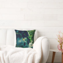 エレガント装飾用クッション – ブルーグリーンリチェン