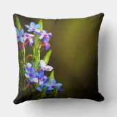 エレガント装飾用クッション – 小さな青い花 クッション (裏面)