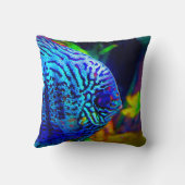 エレガント装飾用クッション – 青い熱帯魚 クッション (裏面)