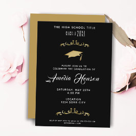 エレガント観葉院写真卒業パーティー 招待状