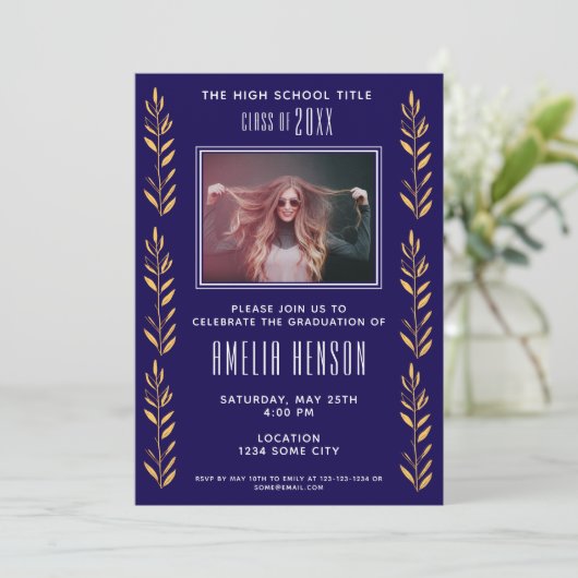 エレガント観葉院写真卒業パーティー 招待状 (スタンド正面)