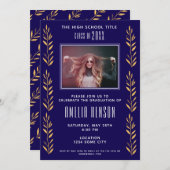 エレガント観葉院写真卒業パーティー 招待状 (正面/裏面)