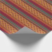 エレガント観賞用アフリカ:インディアン民族模様 ラッピングペーパー (角)