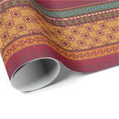 エレガント観賞用アフリカ:インディアン民族模様 ラッピングペーパー (ロールコーナー)