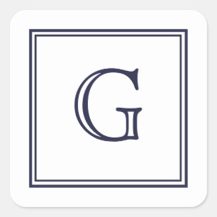 エレガント角ステッカー付きモノグラ縁どムをブロック スクエアシール