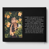 エレガント記念写真コラージュと献上品の記念 ゲストブック (裏面)