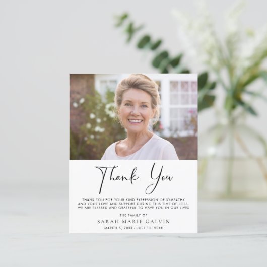 エレガント記念写真サンキューカード (スタンド正面)