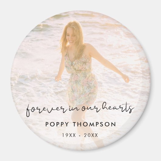 エレガント記念写真シック葬儀献上品 マグネット (正面)