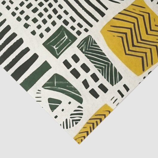 エレガント詳細のアフリカ民族パタ鮮やかーン 薄葉紙 (詳細)