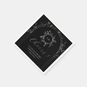 エレガント詳細結婚のエンクロージャカード スタンダードカクテルナプキン (角)