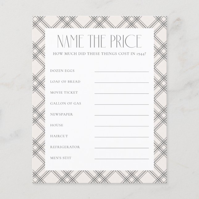 エレガント誕生年名称プライスゲーム (正面)