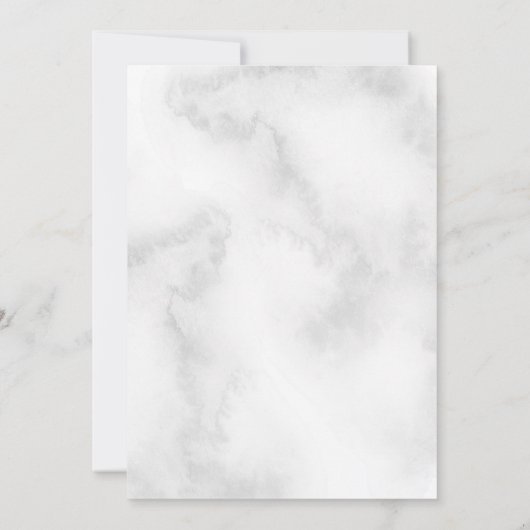 エレガント誕生日ウォーターエレガントカラーピンクローズ 招待状 (裏面)