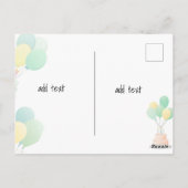 エレガント誕生日カー縁どデザイン ポストカード (裏面)