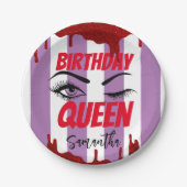 エレガント誕生日クイーン18位 | 21日 | 40th | 50th ペーパープレート (正面)