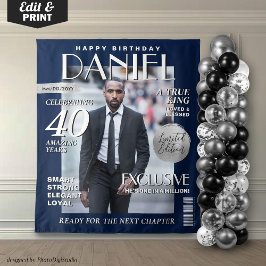 エレガント誕生日バックカスタムガジンカバー タペストリー