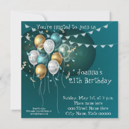 エレガント誕生日招待状 招待状