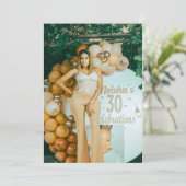 エレガント誕生日招待状 招待状 (スタンド正面)