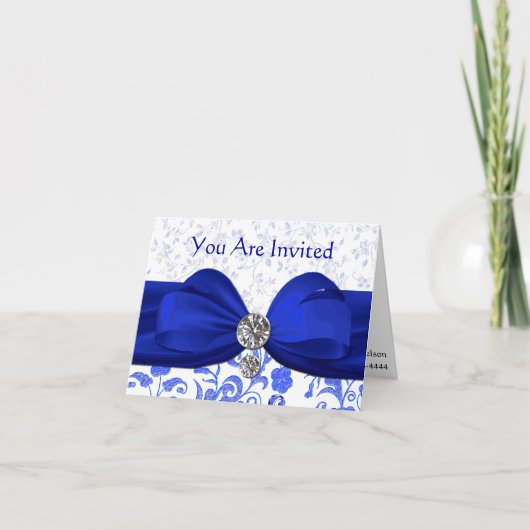 エレガント誕生日招待状 招待状 (正面)